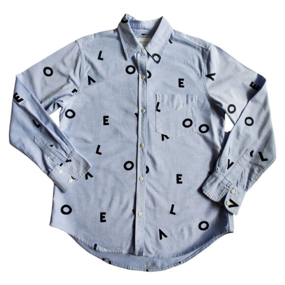 Current/Elliott Love Letter Button Down Shirt Size 1 (US 4) - Picture 3 of 9